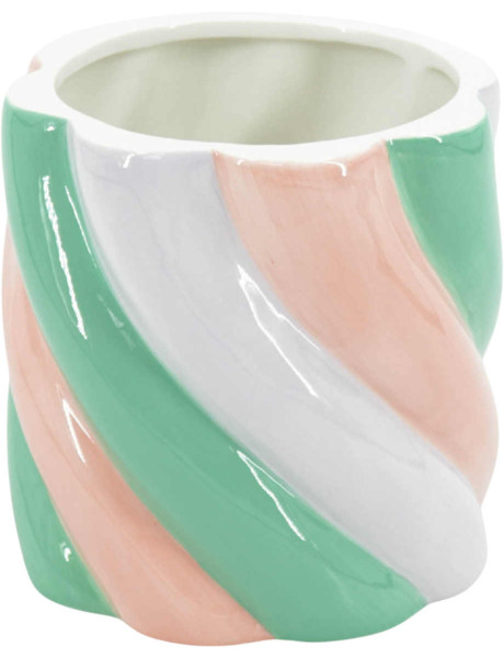 Cache-pot décoratif en dolomite rose vert et blanc...