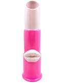 Vase rouge à lèvres en céramique rose clair et rose fluo 11x10x35 cm Lipstick