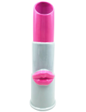 Vase rouge à lèvres en céramique menthe et rose fluo 11x10x35 cm Lipstick