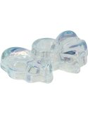 Bougeoir nœud en verre irisé 9,5x6,5x2,5 cm Bow