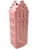 Vase maison en céramique rose clair 7,5x6x23 cm House
