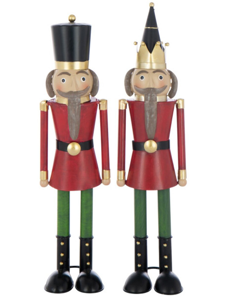 Lot de 2 casse-noisette décoratifs en métal rouge vert...