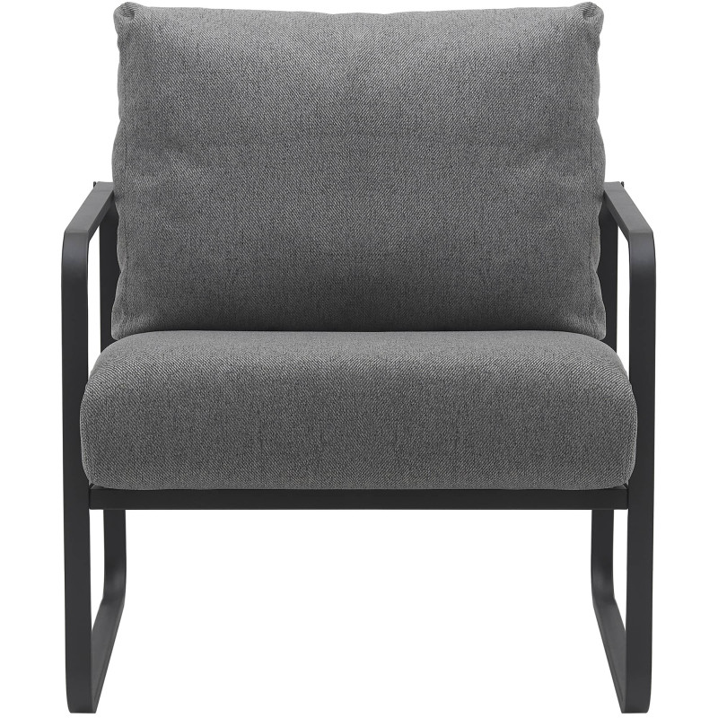 Fauteuil lounge en tissu gris foncé...