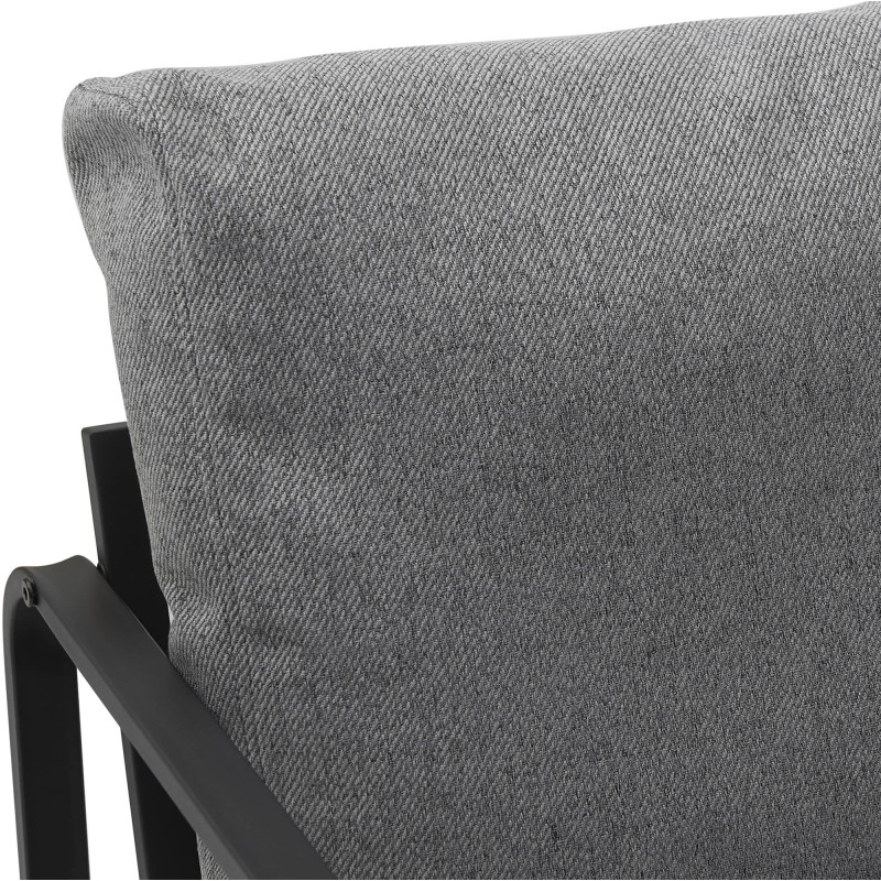 Fauteuil lounge en tissu gris foncé...