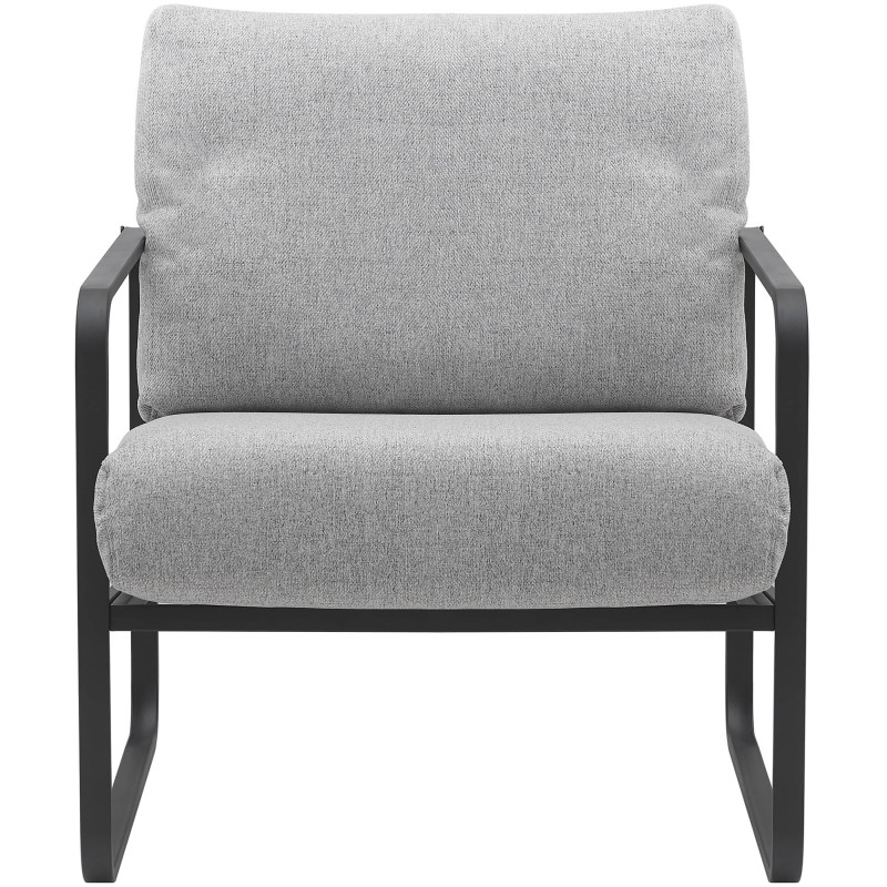 Fauteuil lounge Calvia en tissu gris...