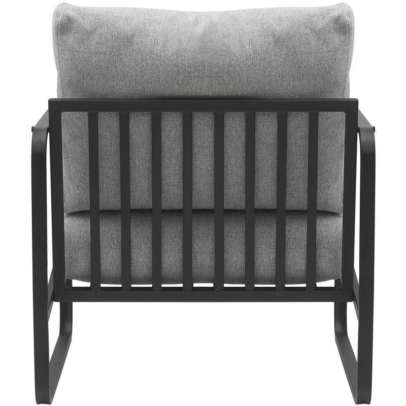 Fauteuil lounge Calvia en tissu gris...