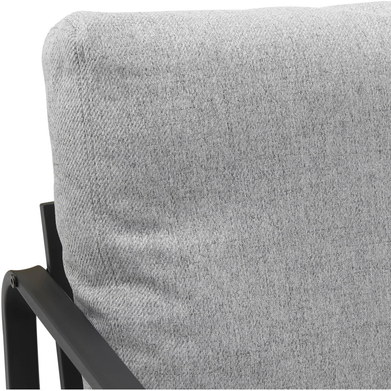 Fauteuil lounge Calvia en tissu gris...