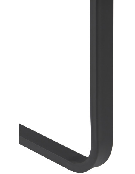 Fauteuil lounge en polyuréthane marron foncé et métal noir 70x74x82 cm Calvia