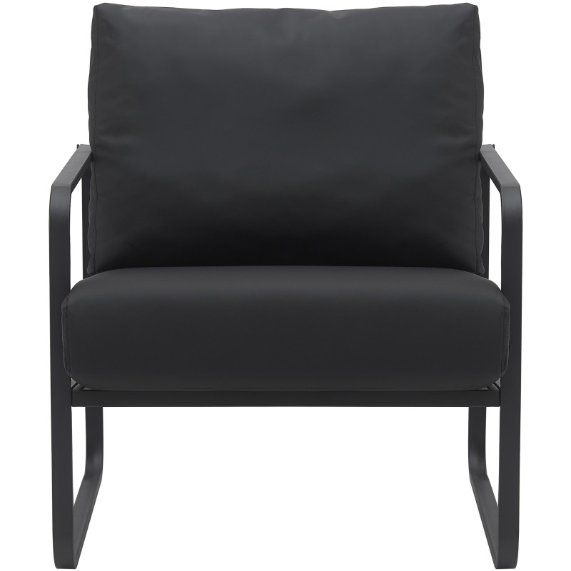 Fauteuil lounge noir en polyuréthane...