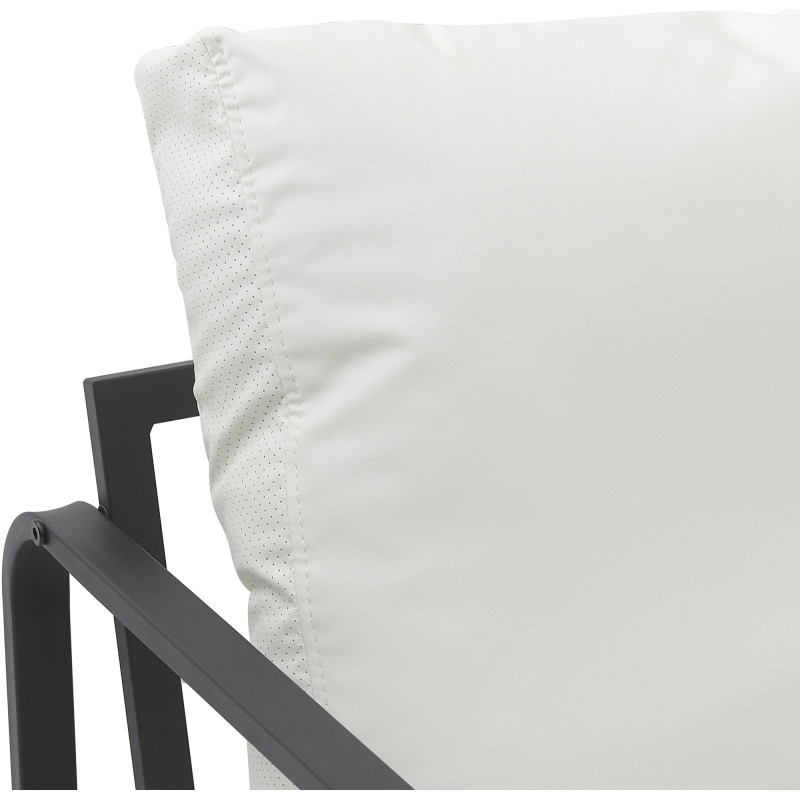 Fauteuil lounge blanc en polyuréthane...