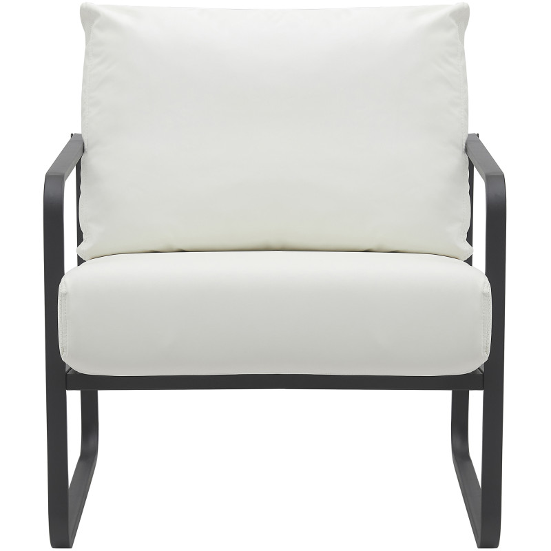 Fauteuil lounge blanc en polyuréthane...