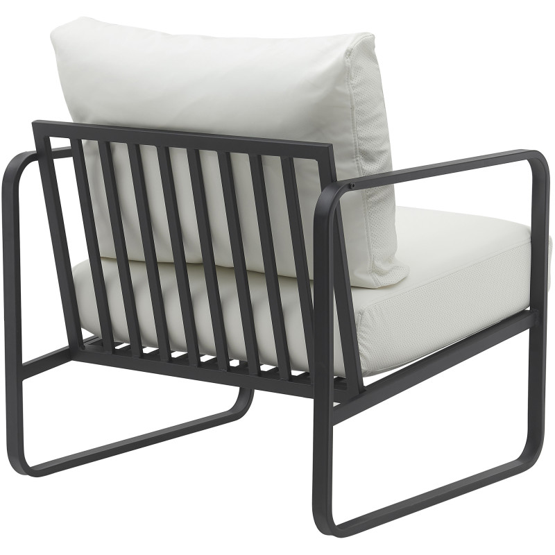 Fauteuil lounge blanc en polyuréthane...