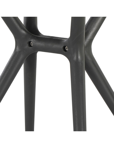 Table de jardin carrée en polypropylène gris foncé 72x72x76 cm Bellerive