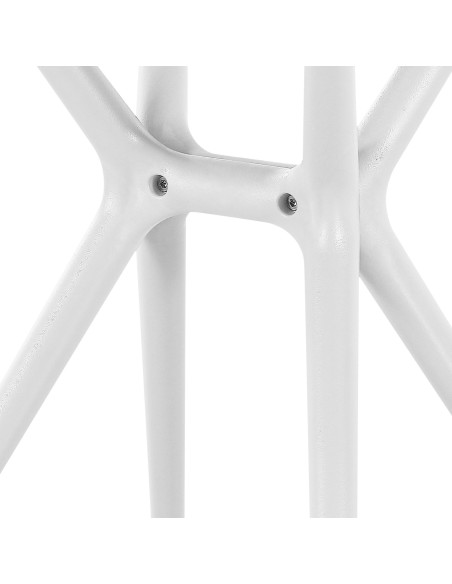 Table de jardin carrée blanche en polypropylène 72x72x76 cm Bellerive