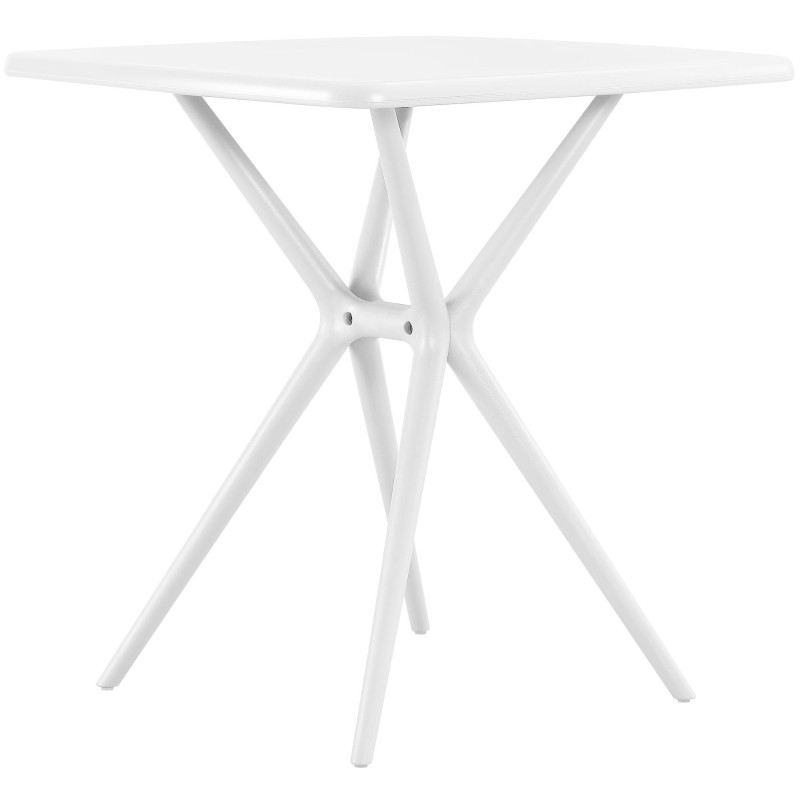 Table de jardin carrée blanche en...