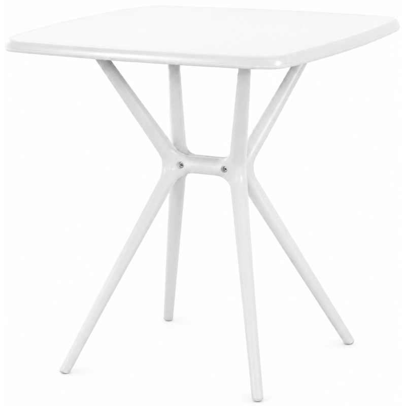 Table de jardin carrée blanche en...