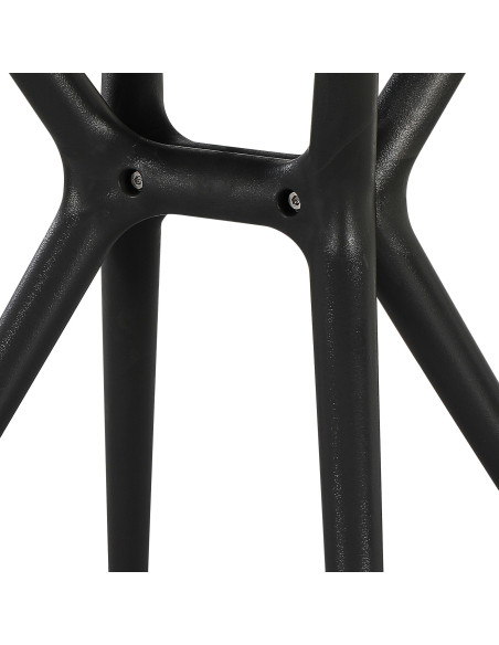 Table de jardin carrée noire en polypropylène 72x72x76 cm Bellerive