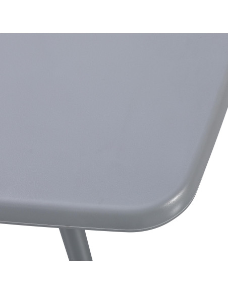 Table de jardin carrée en polypropylène gris 72x72x76 cm Bellerive