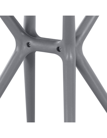 Table de jardin carrée en polypropylène gris 72x72x76 cm Bellerive