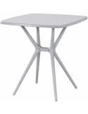Table de jardin carrée en polypropylène gris 72x72x76 cm Bellerive