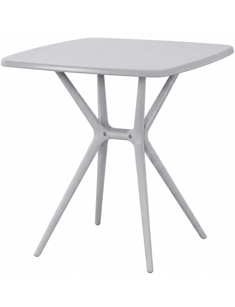 Table de jardin carrée en polypropylène gris 72x72x76 cm...