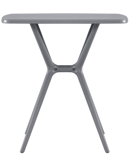 Table de jardin carrée en polypropylène gris 72x72x76 cm Bellerive