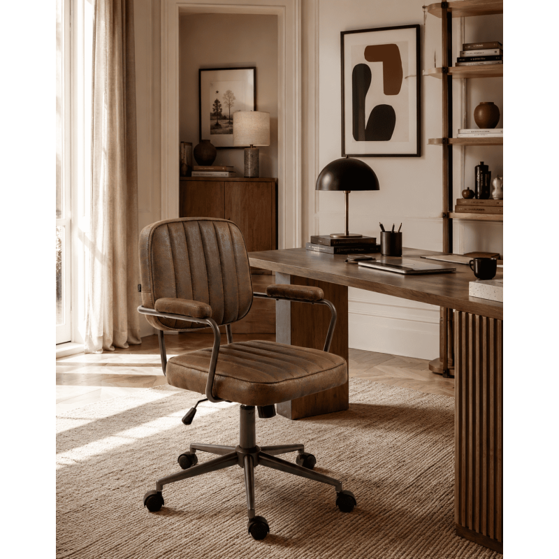 Fauteuil de bureau à roulettes en...