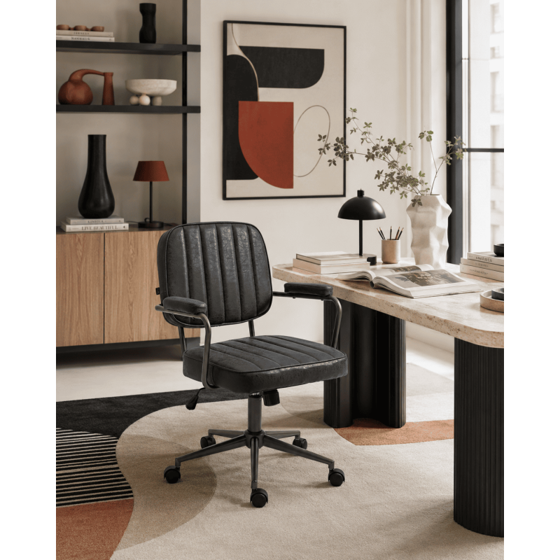 Fauteuil de bureau à roulettes en...