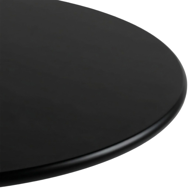 Table de bistrot ronde noire en MDF...