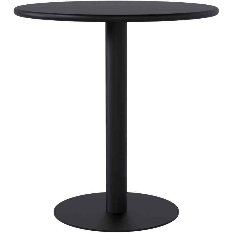 Table de bistrot ronde noire en MDF...