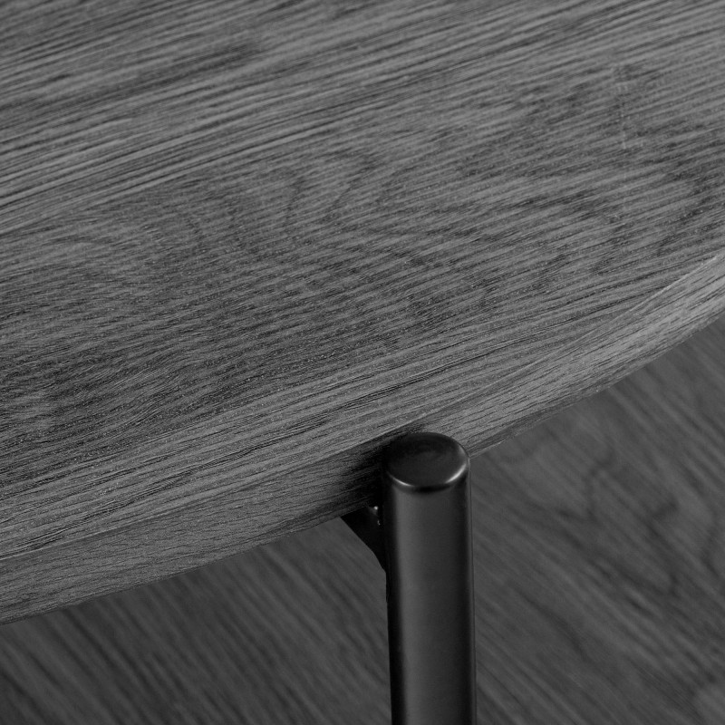 Table basse ronde double plateau gris...