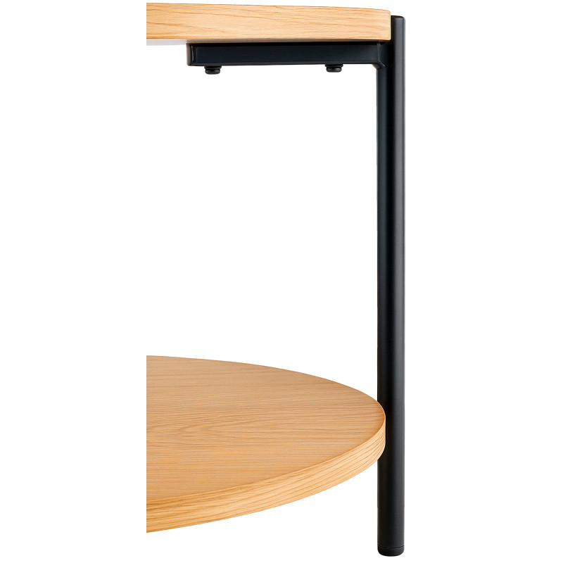 Table basse ronde double plateau bois...