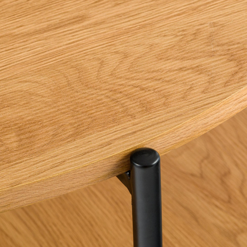 Table basse ronde double plateau bois...