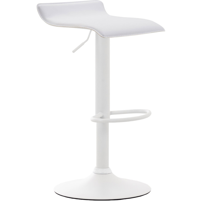 Tabouret de bar réglable blanc en...