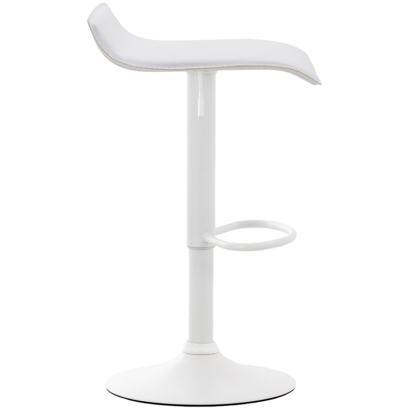 Tabouret de bar réglable blanc en...
