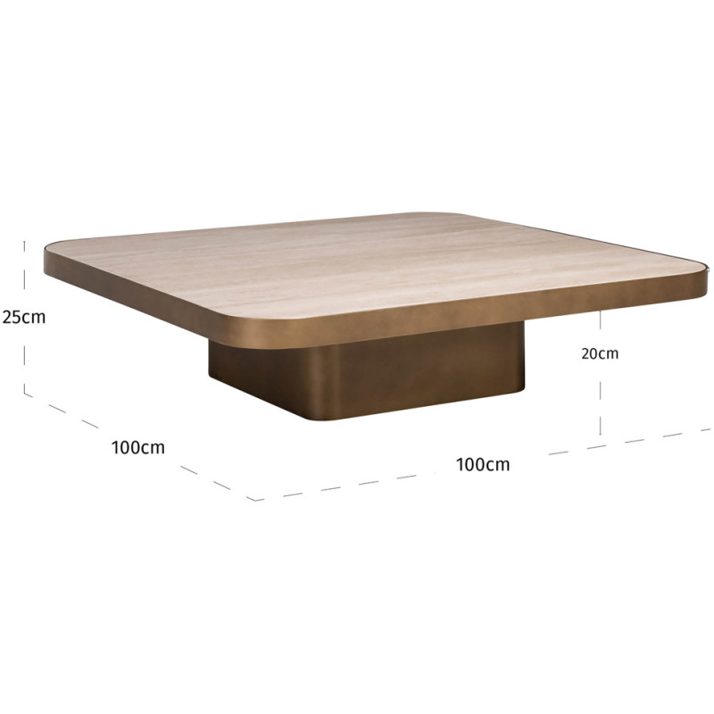Table basse carrée Claridge effet...