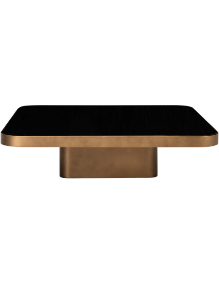 Table basse carrée Claridge effet travertin 100 cm