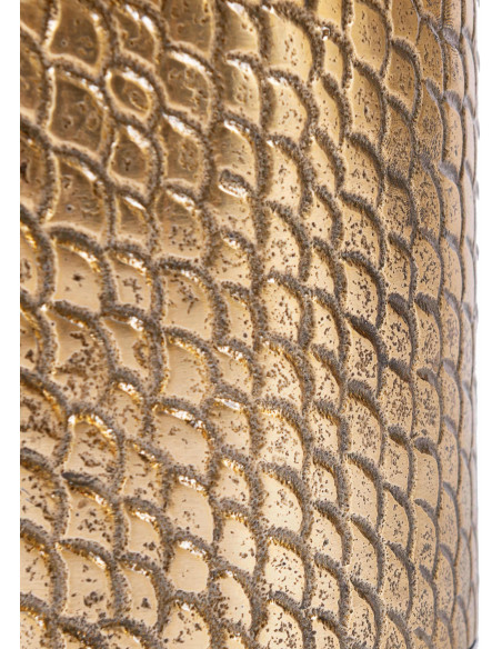 Bougeoir doré motif croco 13 cm The Croco