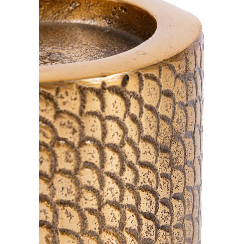 Bougeoir doré motif croco 13 cm The...