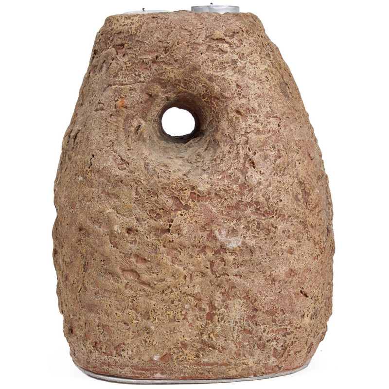 Bougeoir double terre cuite marron 28...