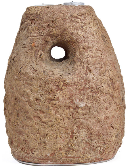 Bougeoir double terre cuite marron 28 cm The Terra Totem