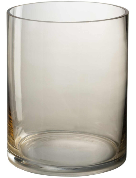 Photophore verre fumé beige 25 cm Wilson
