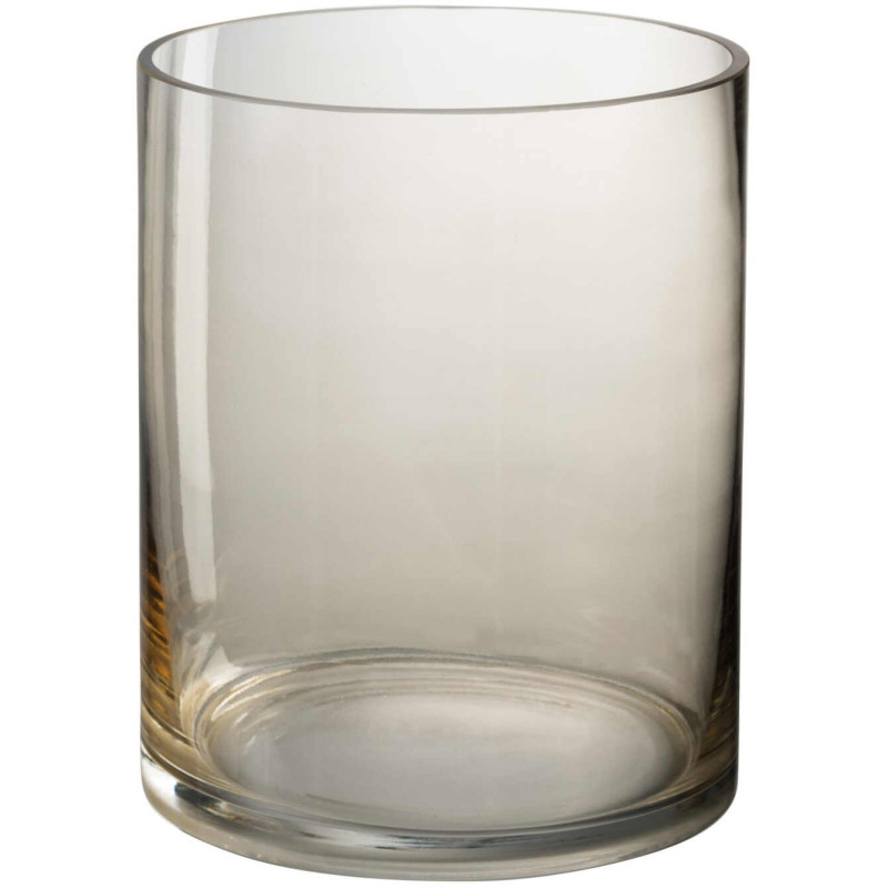 Photophore verre fumé beige 25 cm Wilson