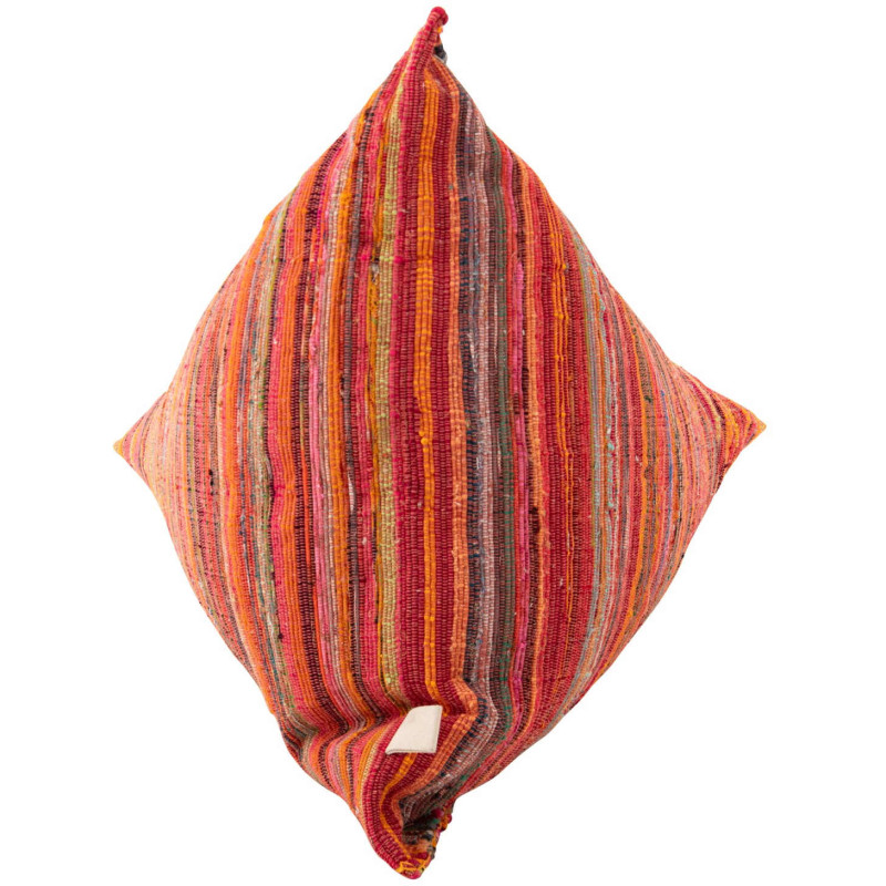 Pouf poire coton rayé orange rose 150...