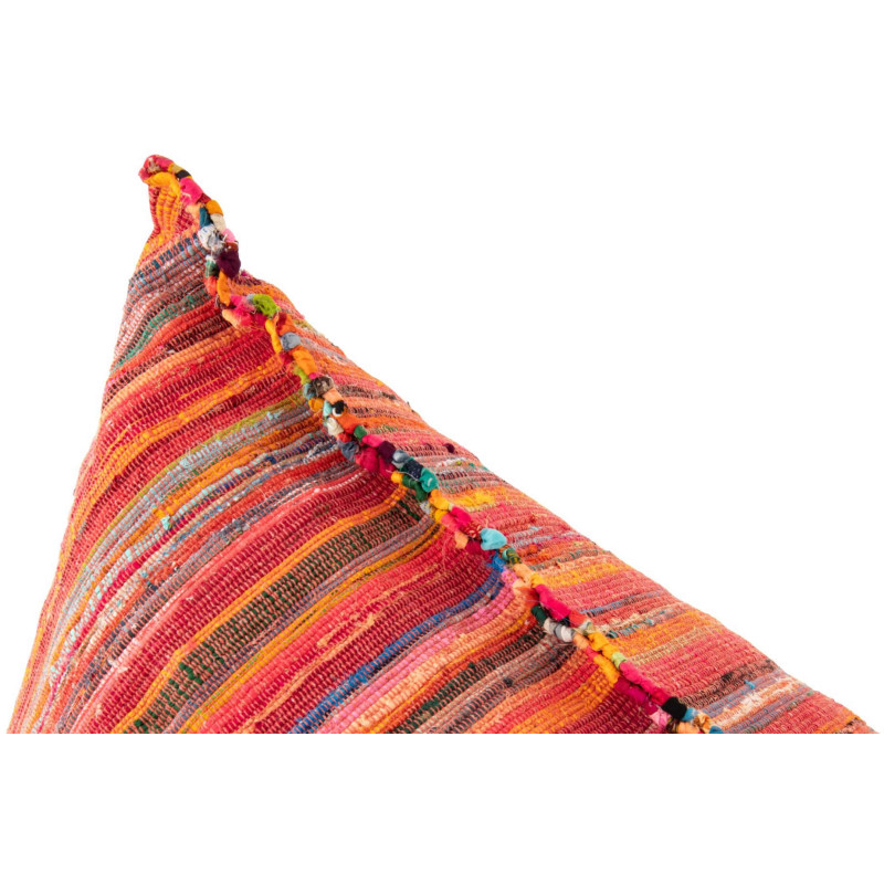 Pouf poire coton rayé orange rose 150...
