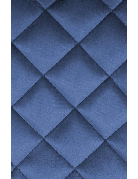 Tabouret de bar velours bleu réglable Kavala
