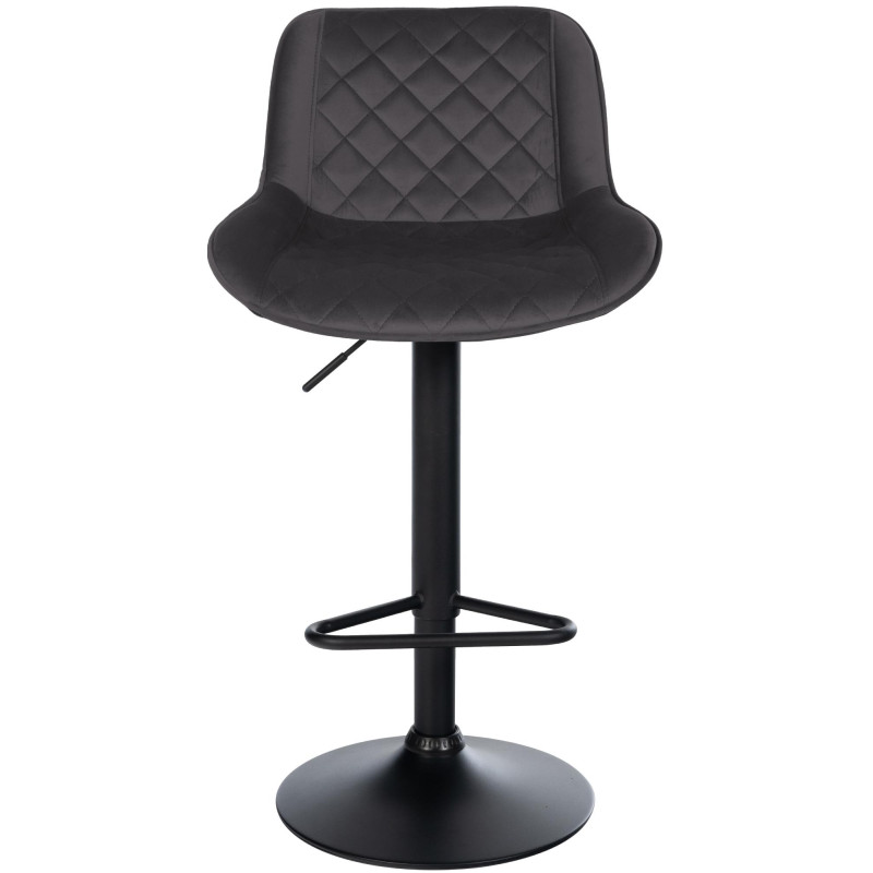 Tabouret de bar velours noir réglable...