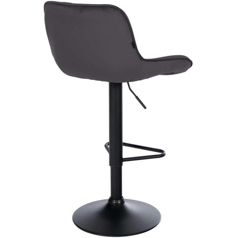 Tabouret de bar velours noir réglable...