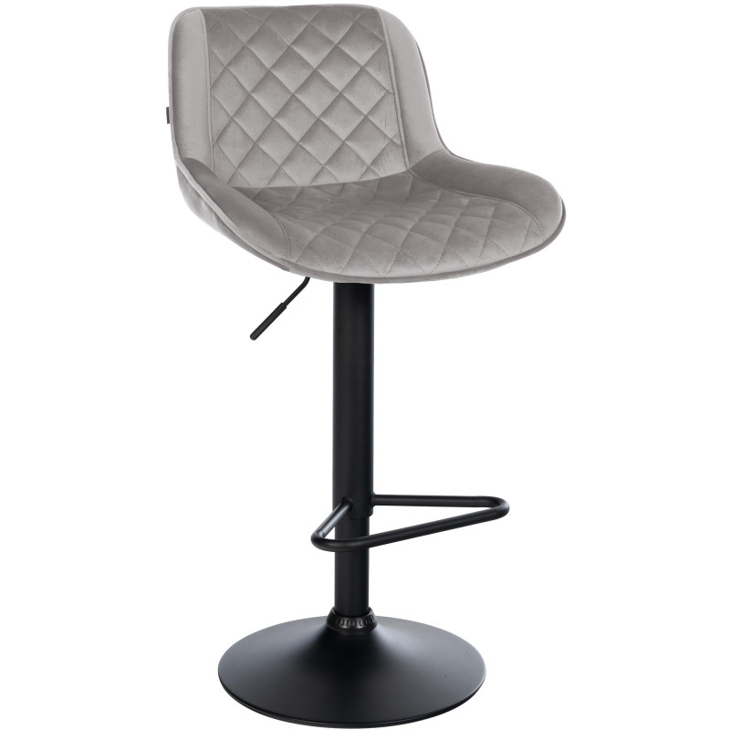 Tabouret de bar velours gris clair...