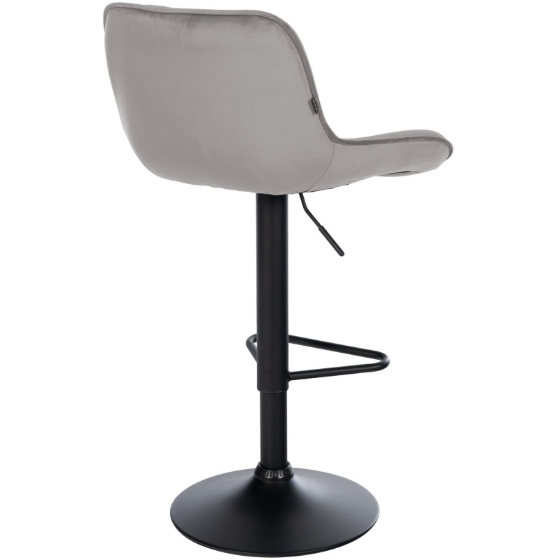 Tabouret de bar velours gris clair...